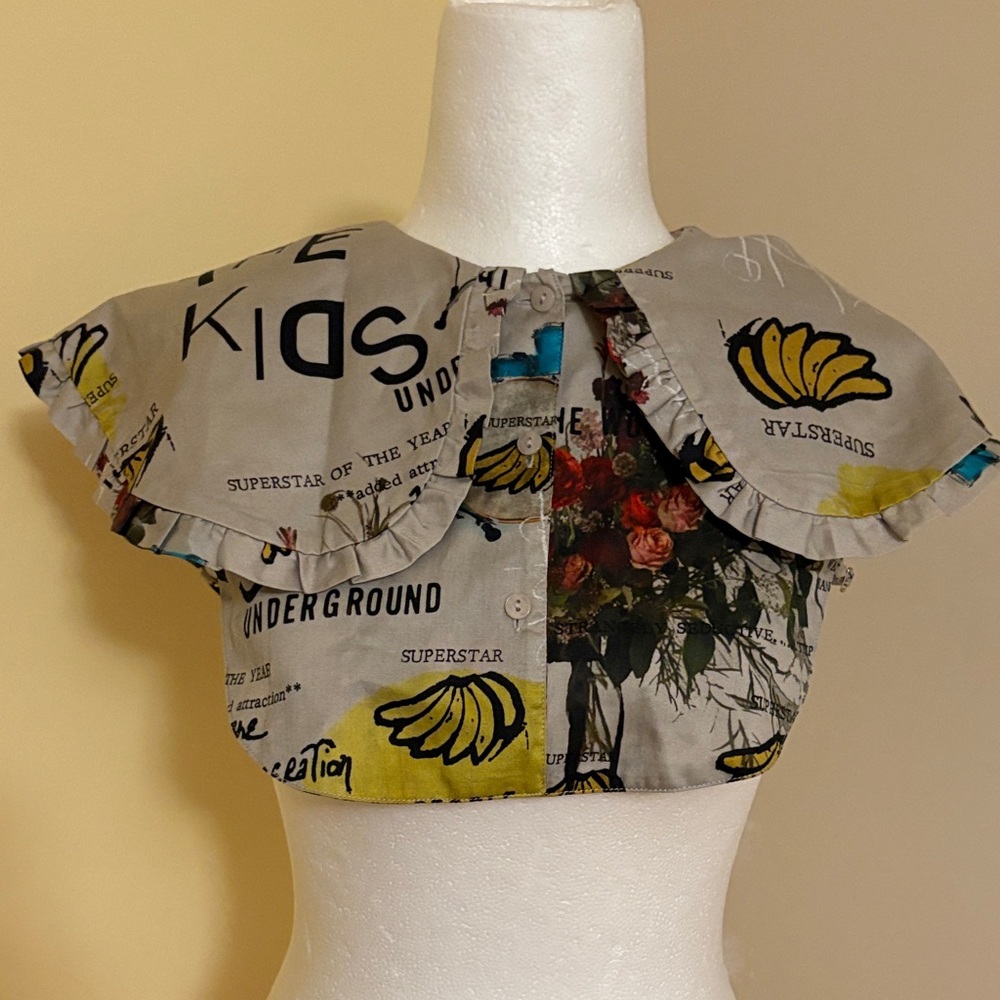 Kids Graphic Print Shirt with Banana Design